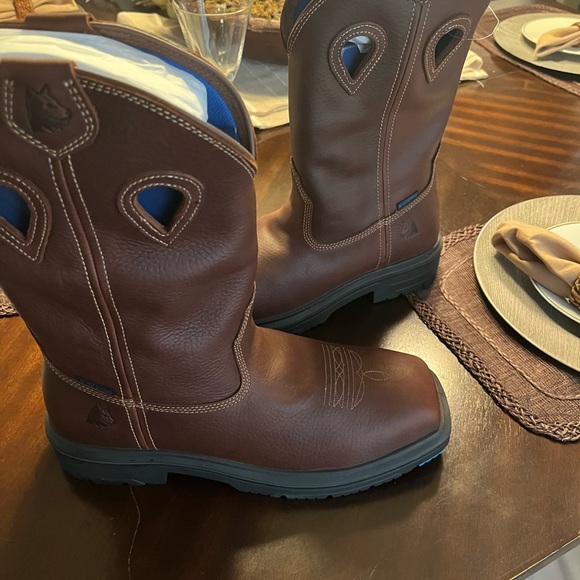 NWT Steel Blue Men's Blue Heeler Steel Toe WP Western Work Boot - Picture 6 of 6